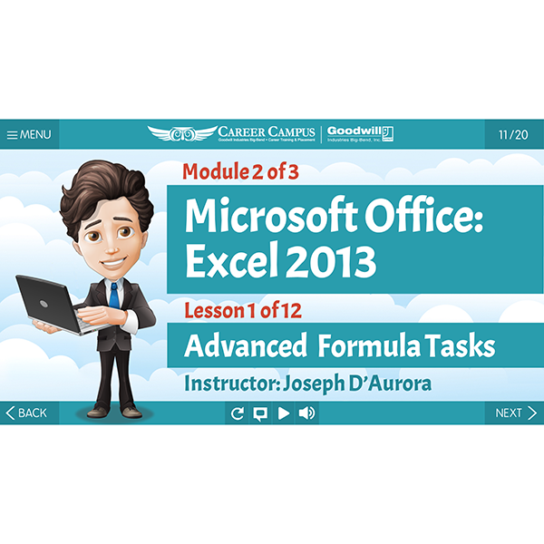 Microsoft Office Excel – Mod 2 (Desktop 2013-16) – Career Campus