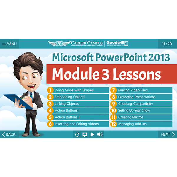 Microsoft PowerPoint 2013 - Module 3 - Lesson 1 - Outline
